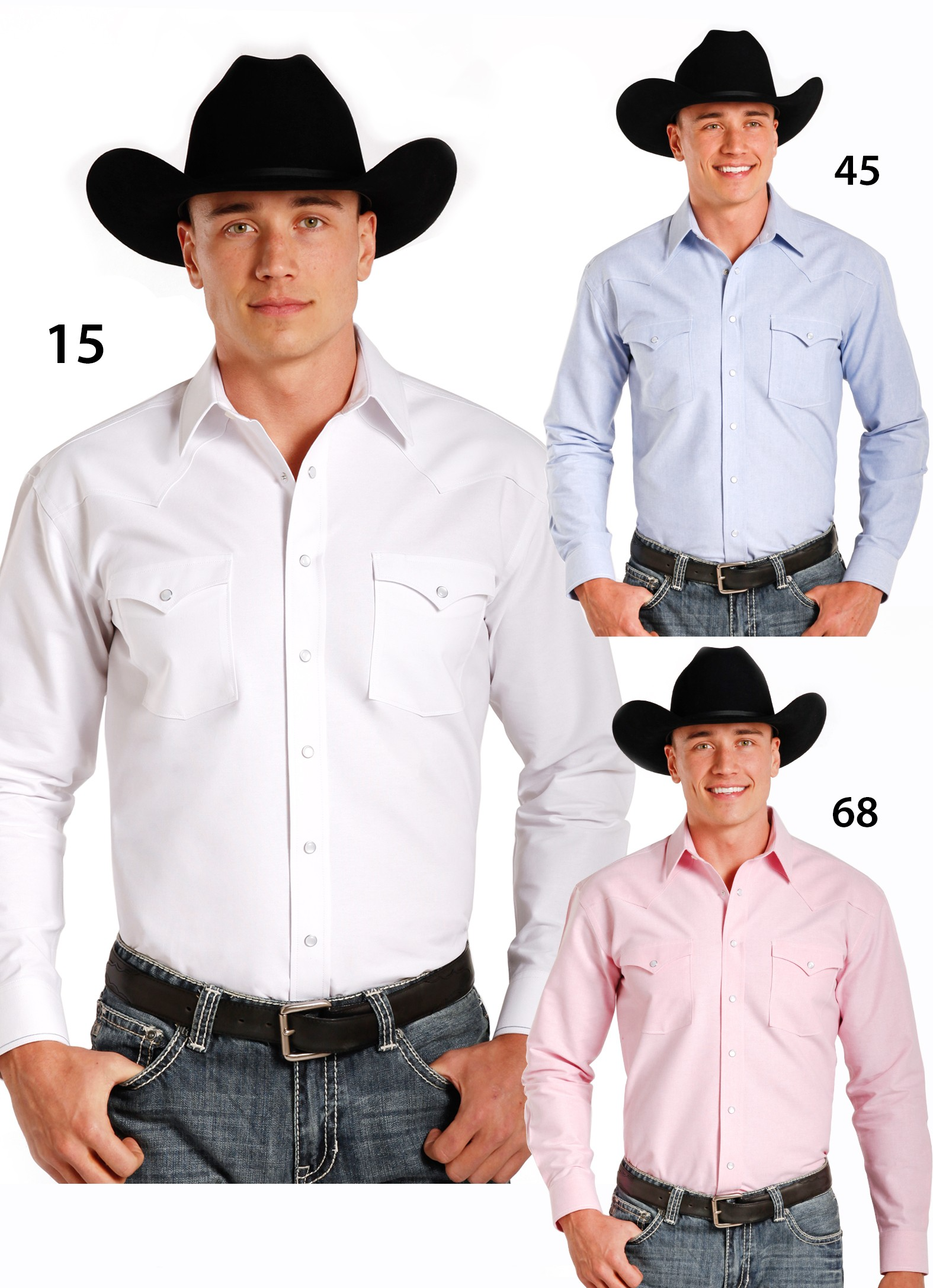 Chemise western unie - Blanc