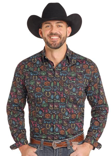 Chemise western motifs western