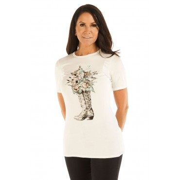 T-shirt Santiag Florale - Femme