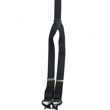 Black elastic suspenders