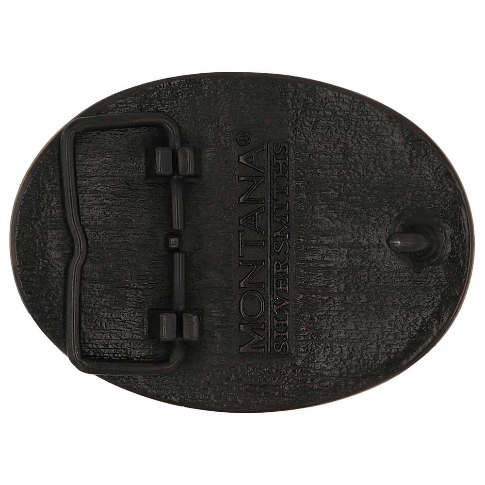 Oval Western Belt Buckle with Texas Star