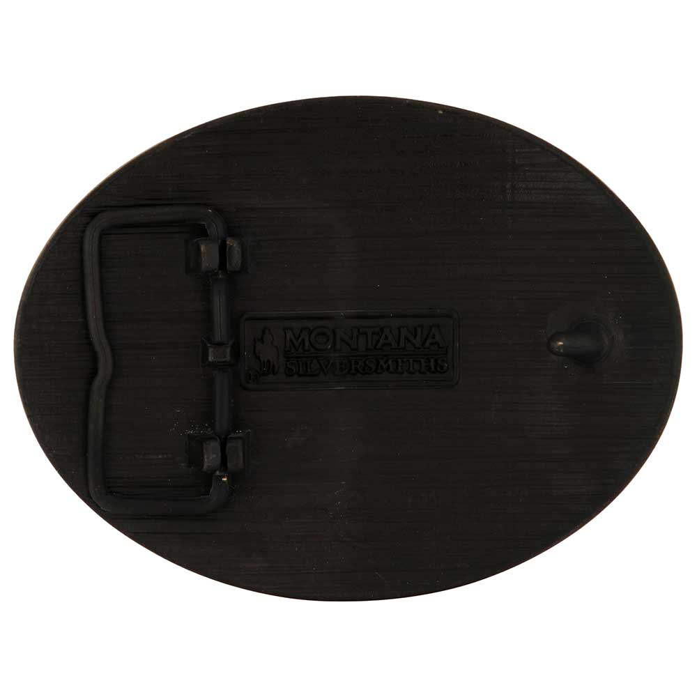 Oval Western Belt Buckle with Texas Star