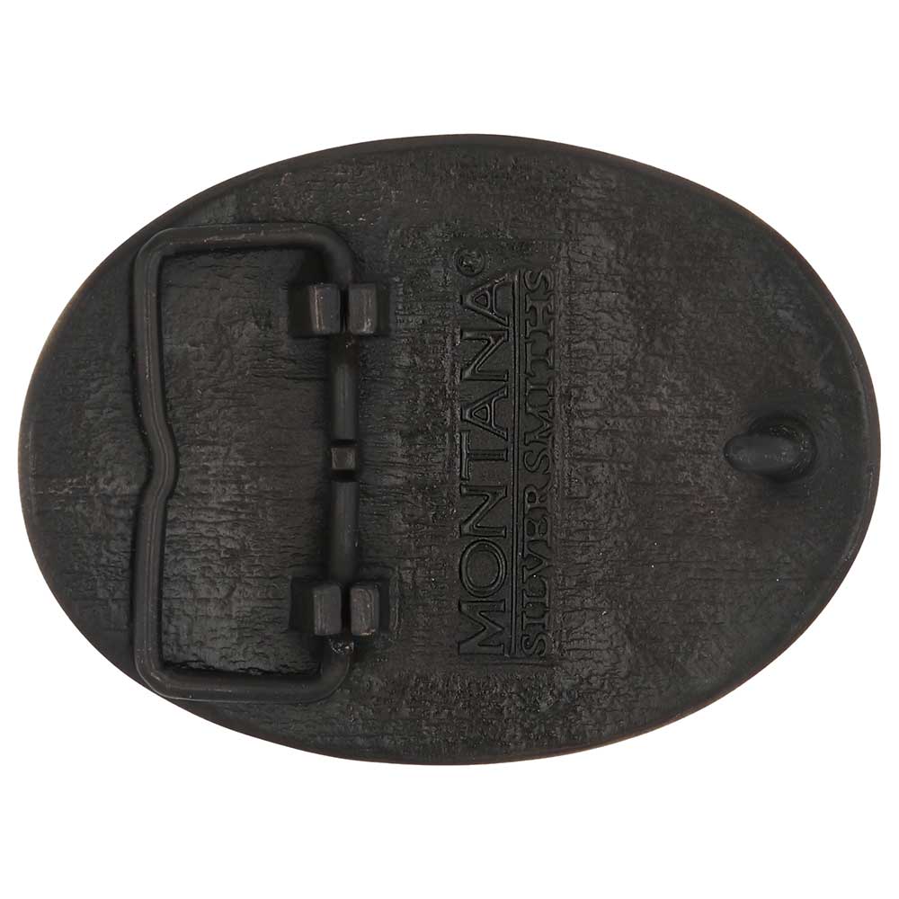 Oval Western Belt Buckle with Texas Star