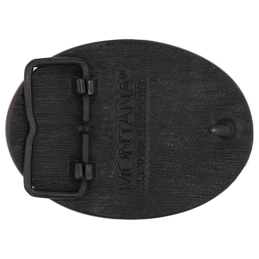 Oval Western Belt Buckle with Texas Star