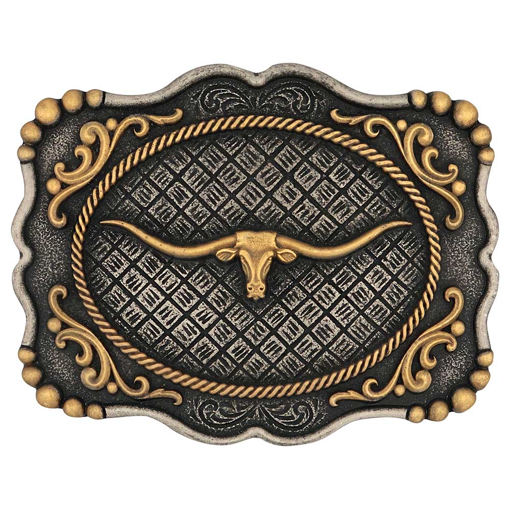 Oval Western Belt Buckle with Texas Star