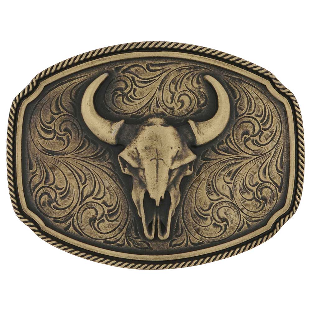 Oval Western Belt Buckle with Texas Star