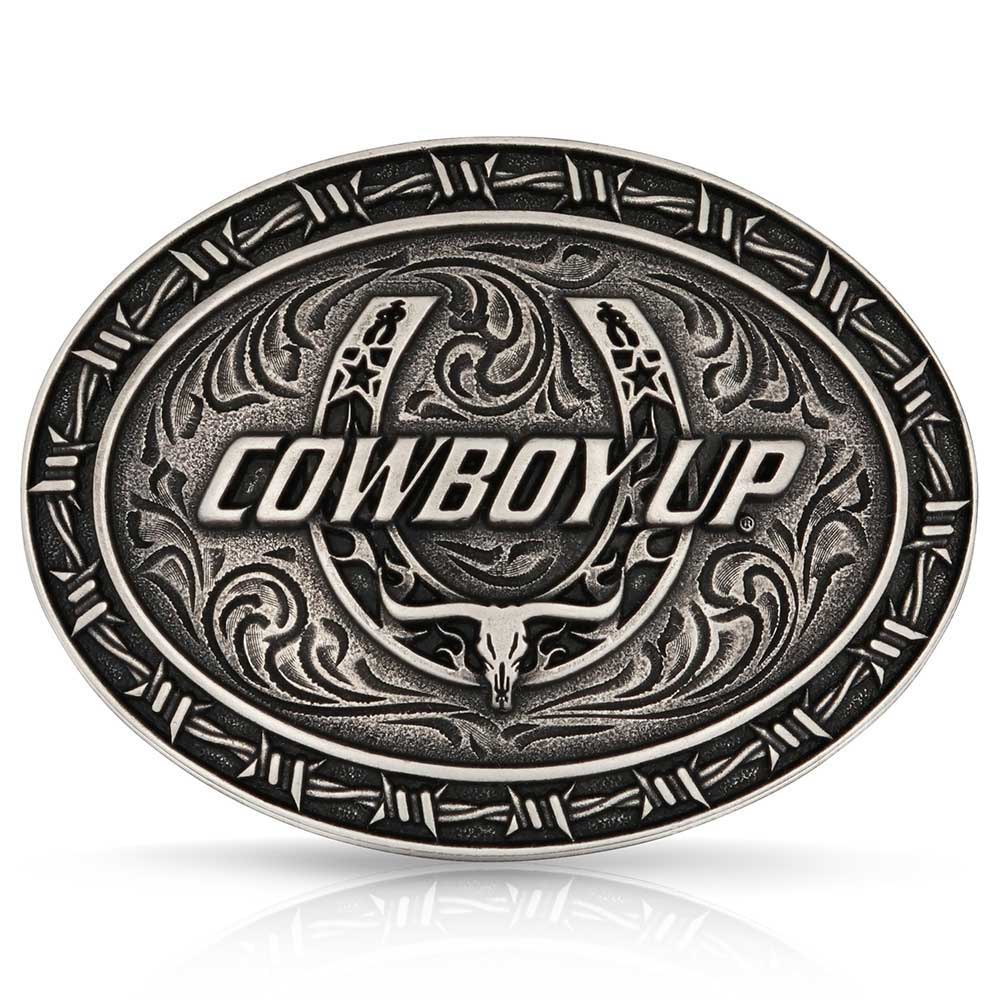 Oval Western Belt Buckle with Texas Star