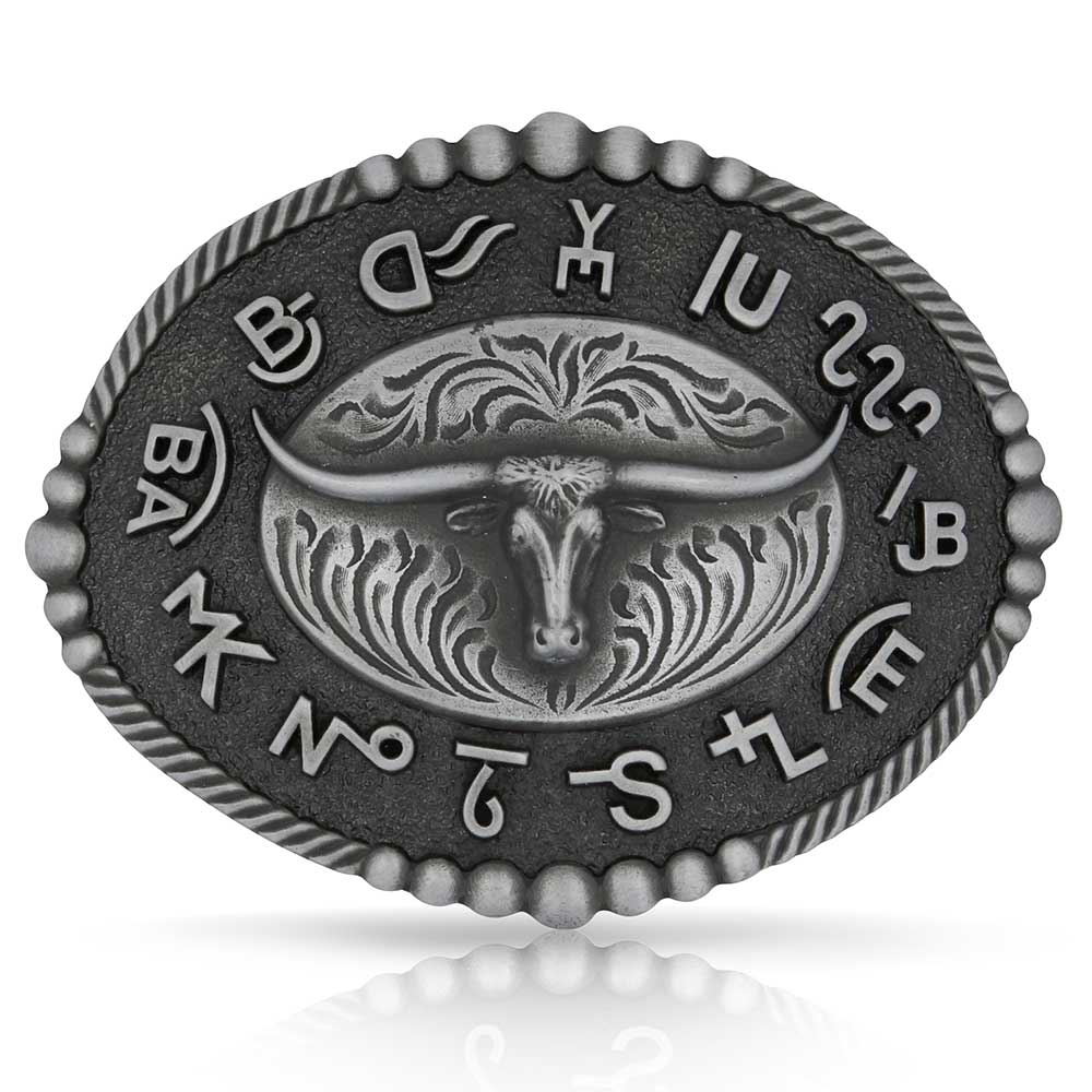 Oval Western Belt Buckle with Texas Star