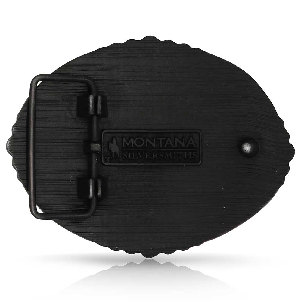 Oval Western Belt Buckle with Texas Star