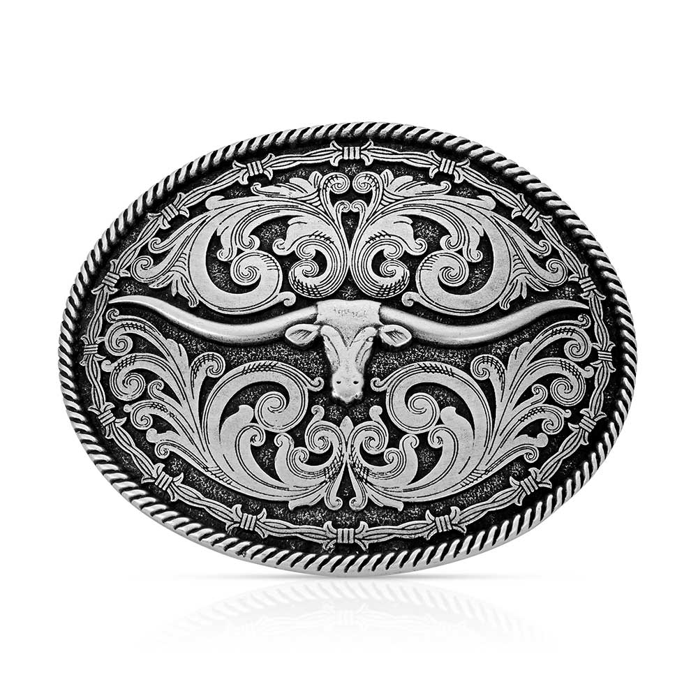 Oval Western Belt Buckle with Texas Star