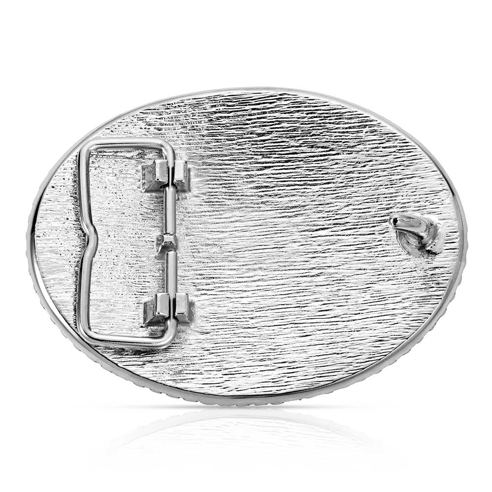 Oval Western Belt Buckle with Texas Star