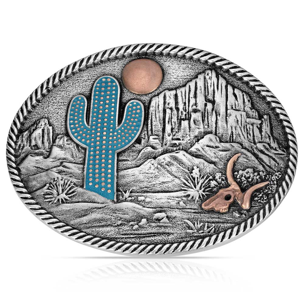 Oval Western Belt Buckle with Texas Star