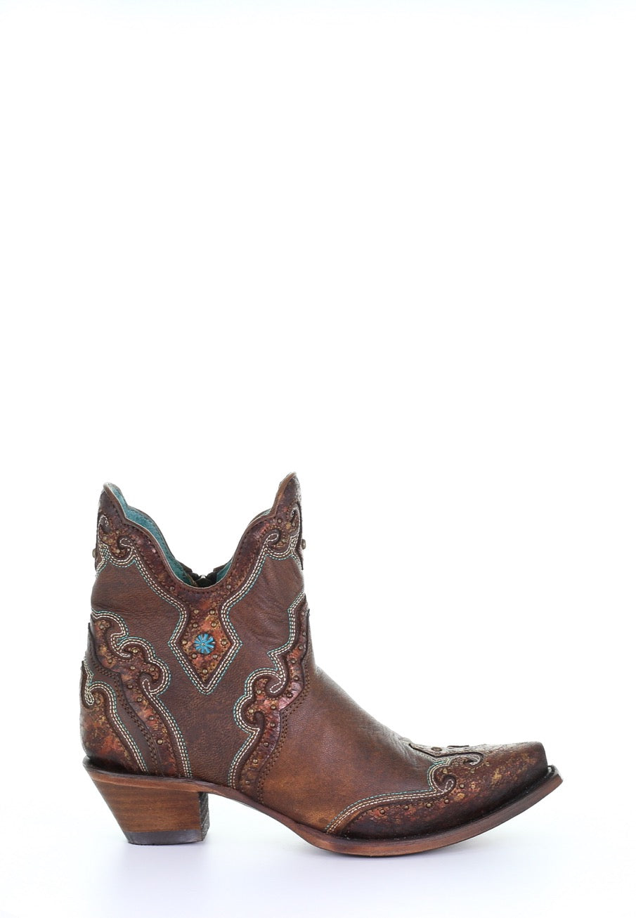 Bottines western brunes bout pointu